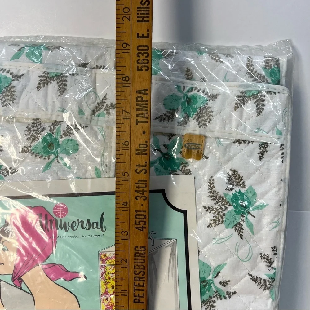 Vintage Universal Jumbo Garment Bag From 1968 Blue/White Floral Clothes Holder